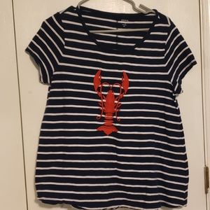 2 for 15 Crown and ivy striped crab shirt